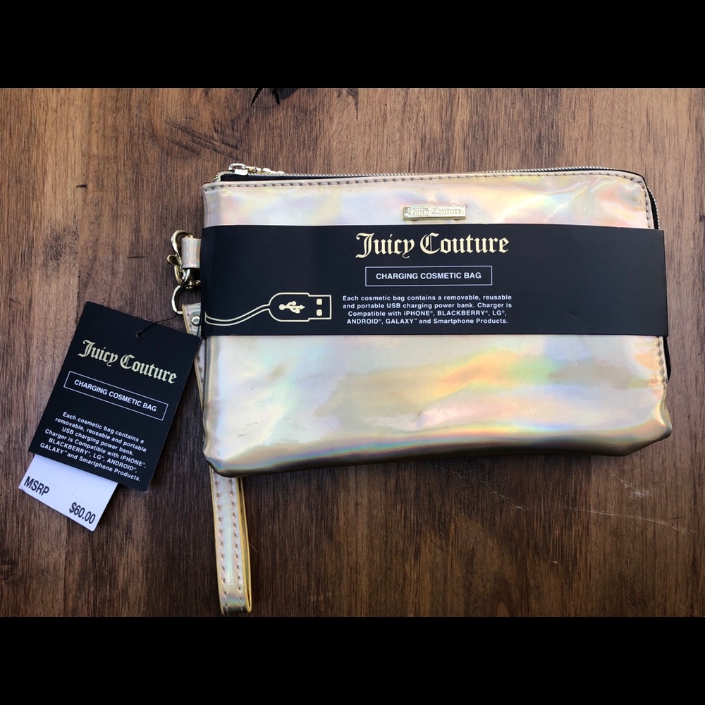 🔥SOLD 🔥 JUICY COUTURE Gold Phone Charging Wallet Wristlet